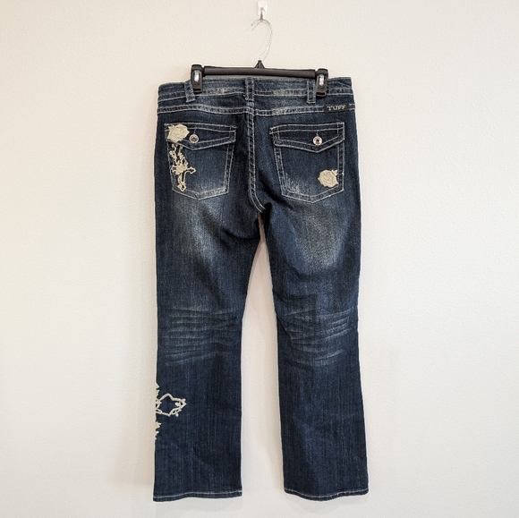 Cowgirl Tuff Boot Cut Dark Wash Jeans Roses & Truth Size 31 - Picture 8 of 14